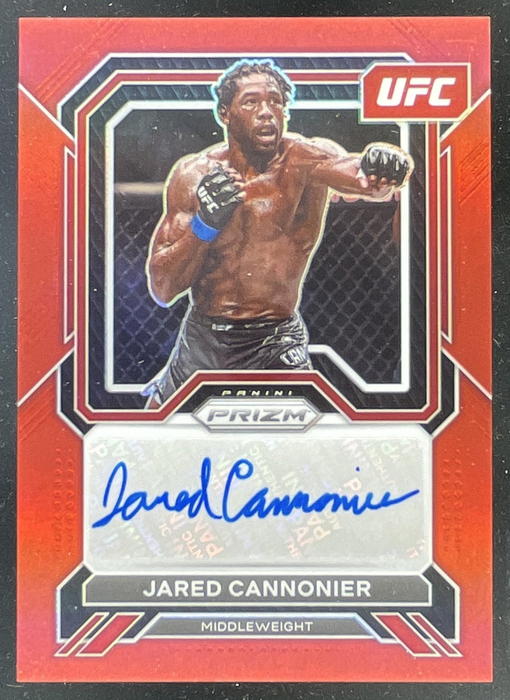 2023 Prizm UFC Superstar Red Prizms #SA-JCN Jared Cannonier /99 product image 1, provided for visual reference and product