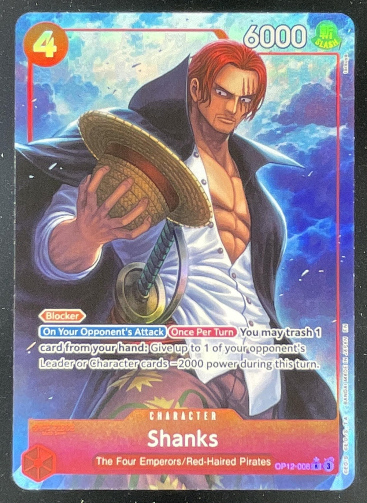 2025 One Piece Legacy of the Master Alternate Art #OP12-008 Shanks product image 1, provided for visual reference and