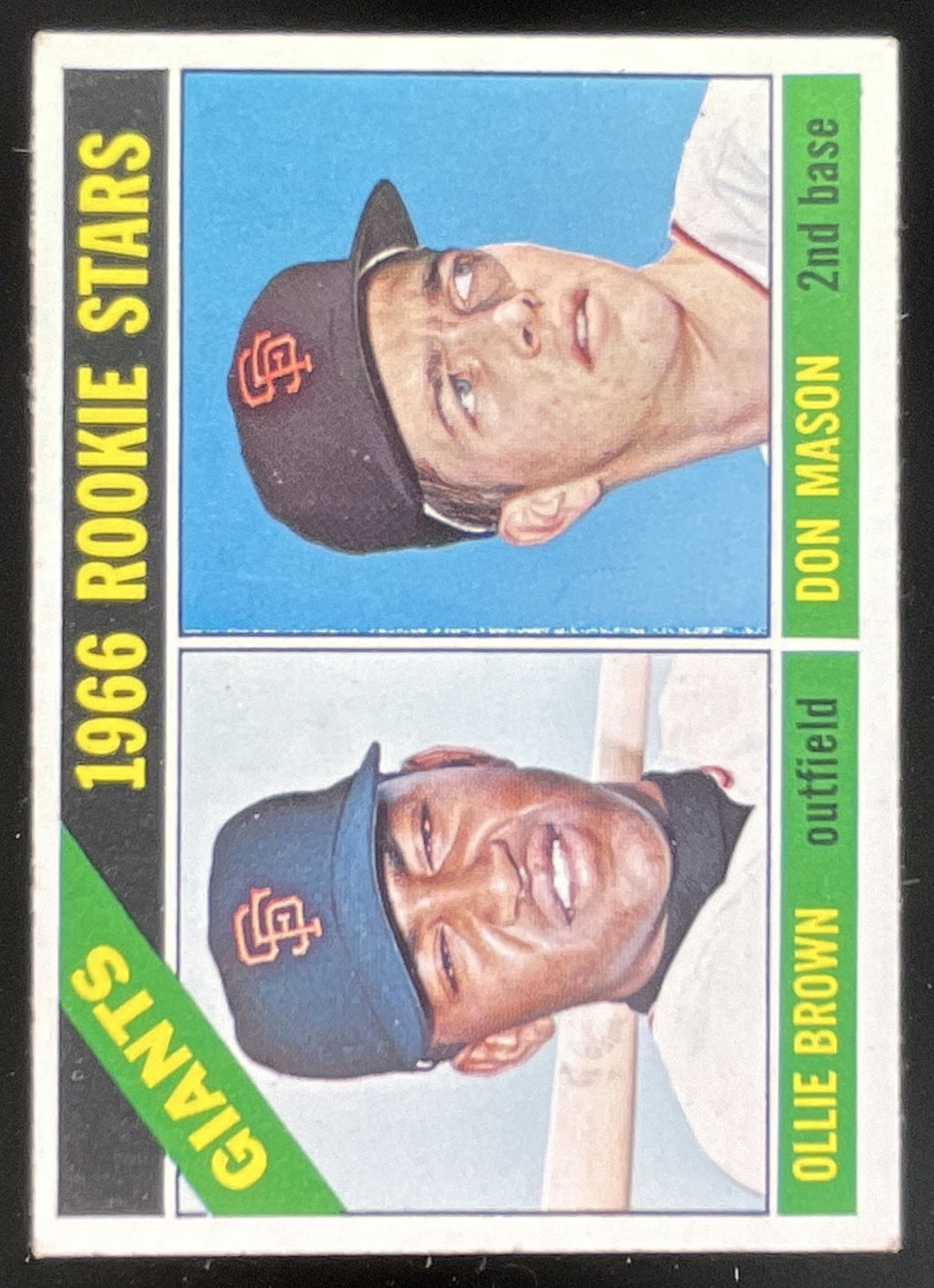 1966 Topps #524 Giants 1966 Rookie Stars Ollie Brown Don Mason RS RC product image 1, provided for visual reference and