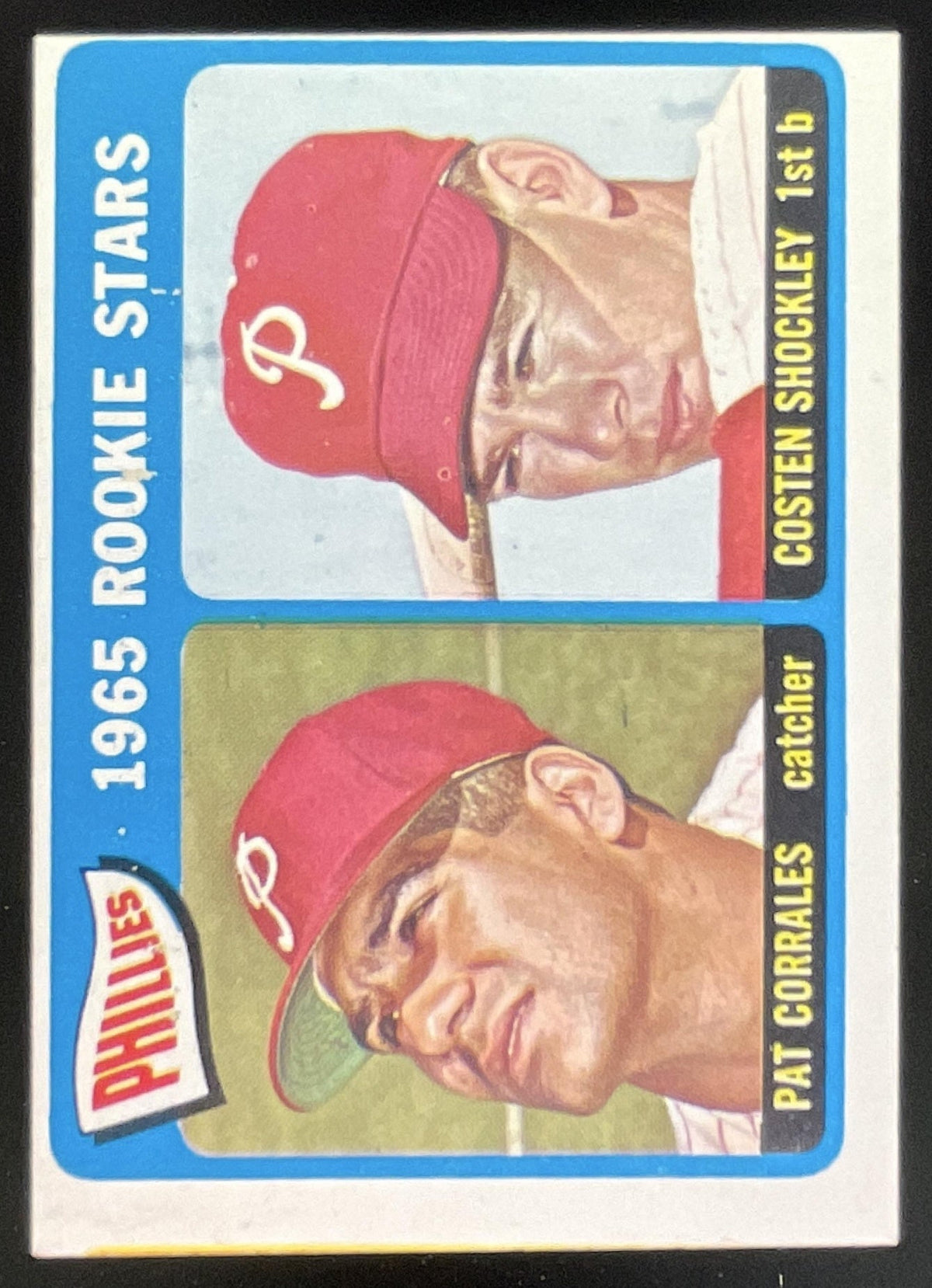1965 Topps #107 Phillies 1965 Rookie Stars Pat Corrales Costen Shockley RS, RC product image 1, provided for visual