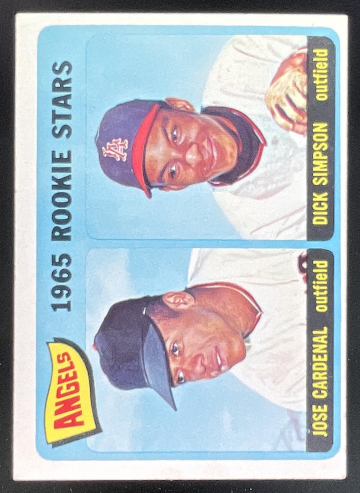 1965 Topps #374 Angels 1965 Rookie Stars Jose Cardenal Dick Simpson RS, RC product image 1, provided for visual reference