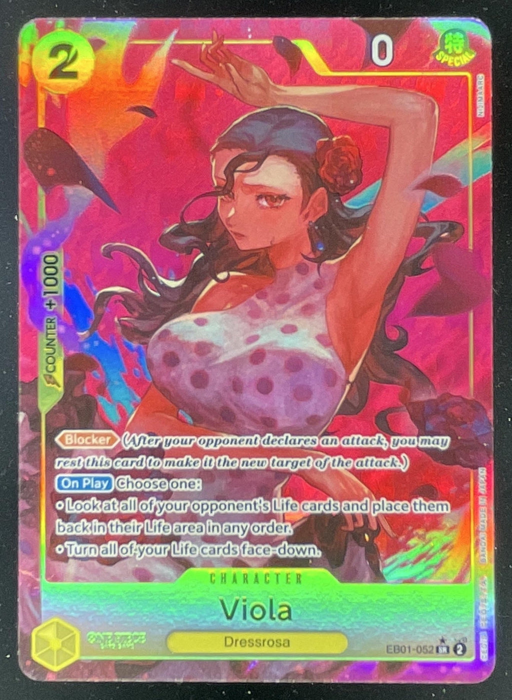 2024 One Piece Eb01-extra Booster -memorial Collection- 052 Viola Alternate Art product image 1, provided for visual