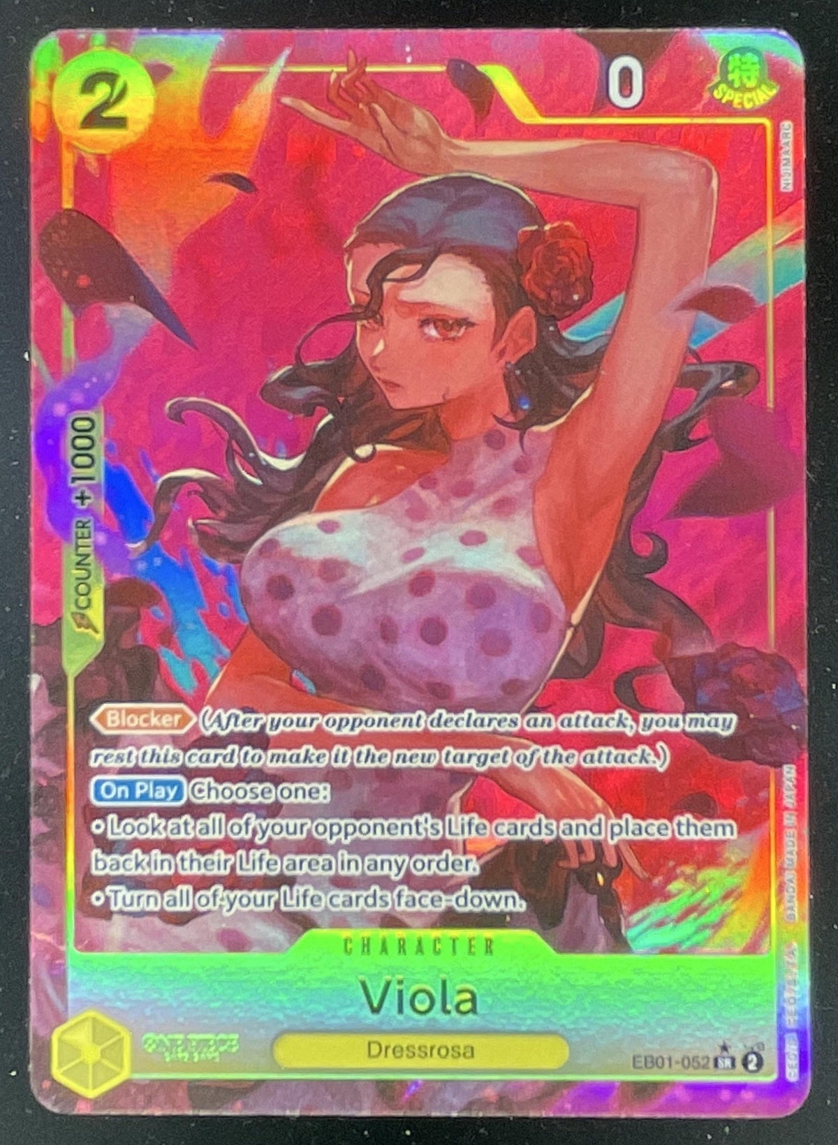 2024 One Piece Eb01-extra Booster -memorial Collection- 052 Viola Alternate Art product image 1, provided for visual