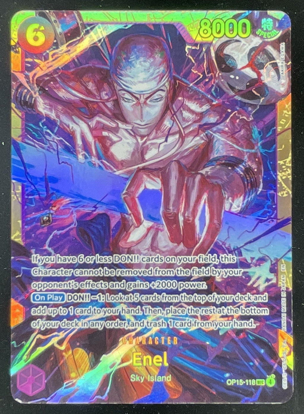 2026 One Piece Adventure on Kami's Island Secret Rare #OP15-118 Enel Alternative product image 1, provided for visual