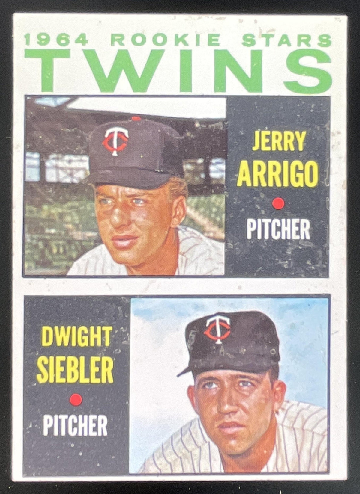 1964 Topps #516 Twins 1964 Rookie Stars Jerry Arrigo Dwight Siebler RC product image 1, provided for visual reference and