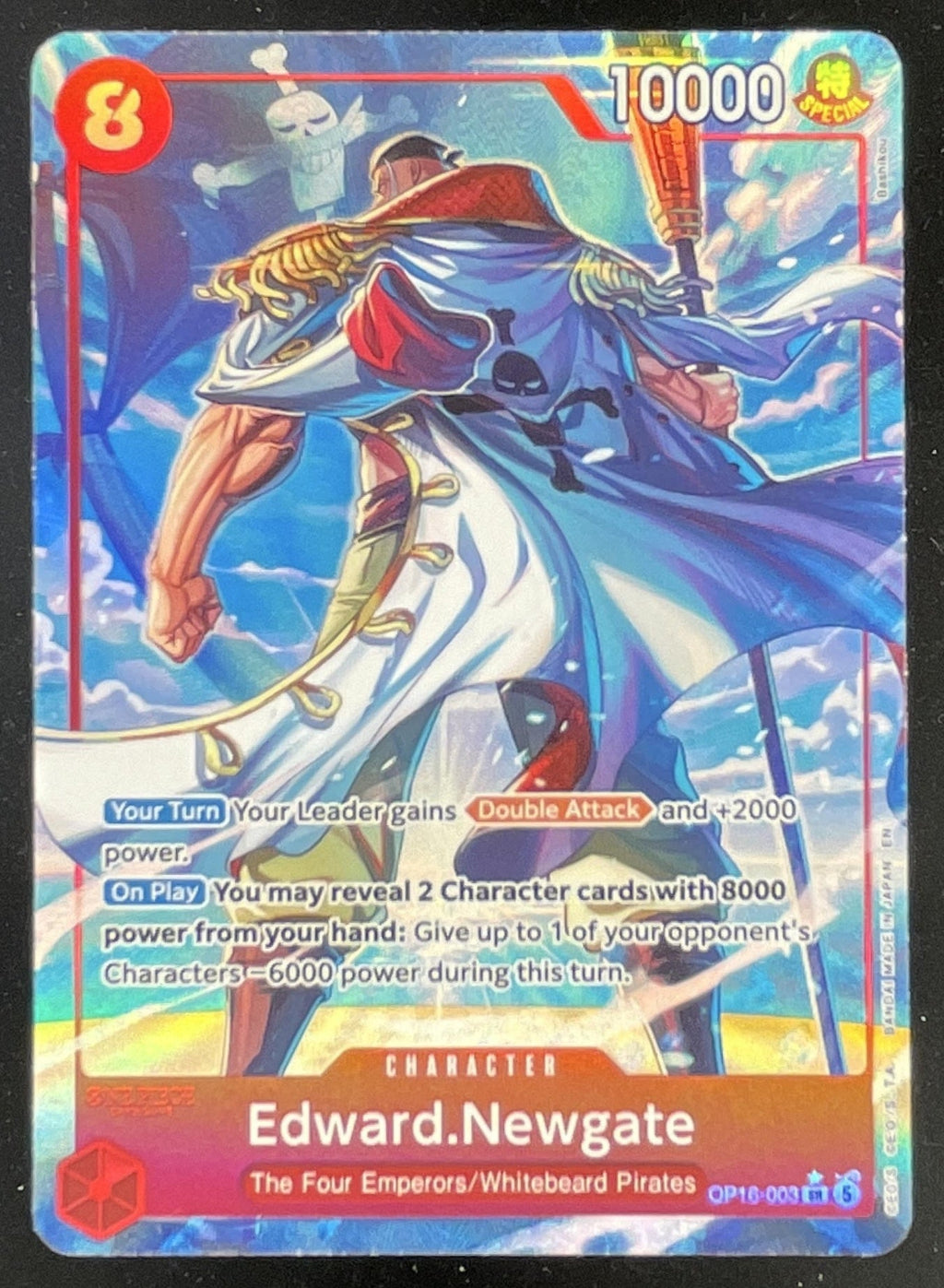 2026 One Piece The Time of Battle Super Rare #OP16-003 Edward.Newgate product image 1, provided for visual reference and