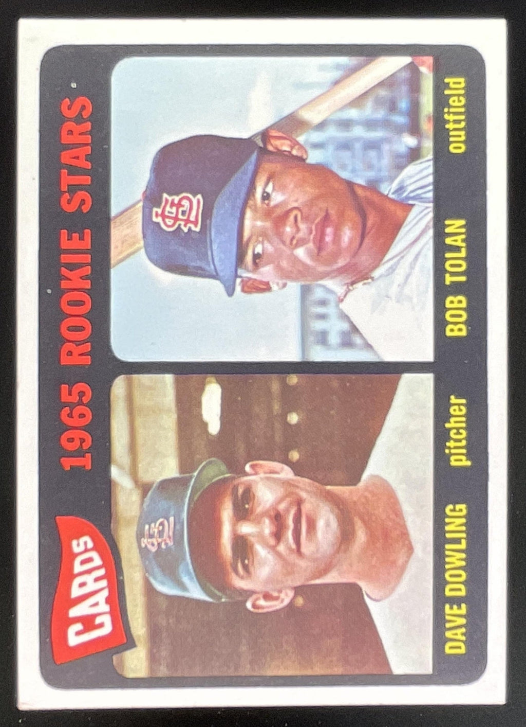 1965 Topps #116 Cards 1965 Rookie Stars Dave Dowling Bob Tolan RS, RC product image 1, provided for visual reference and