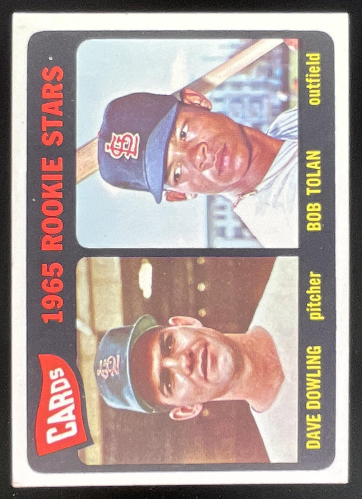 1965 Topps #116 Cards 1965 Rookie Stars Dave Dowling Bob Tolan RS, RC product image 1, provided for visual reference and