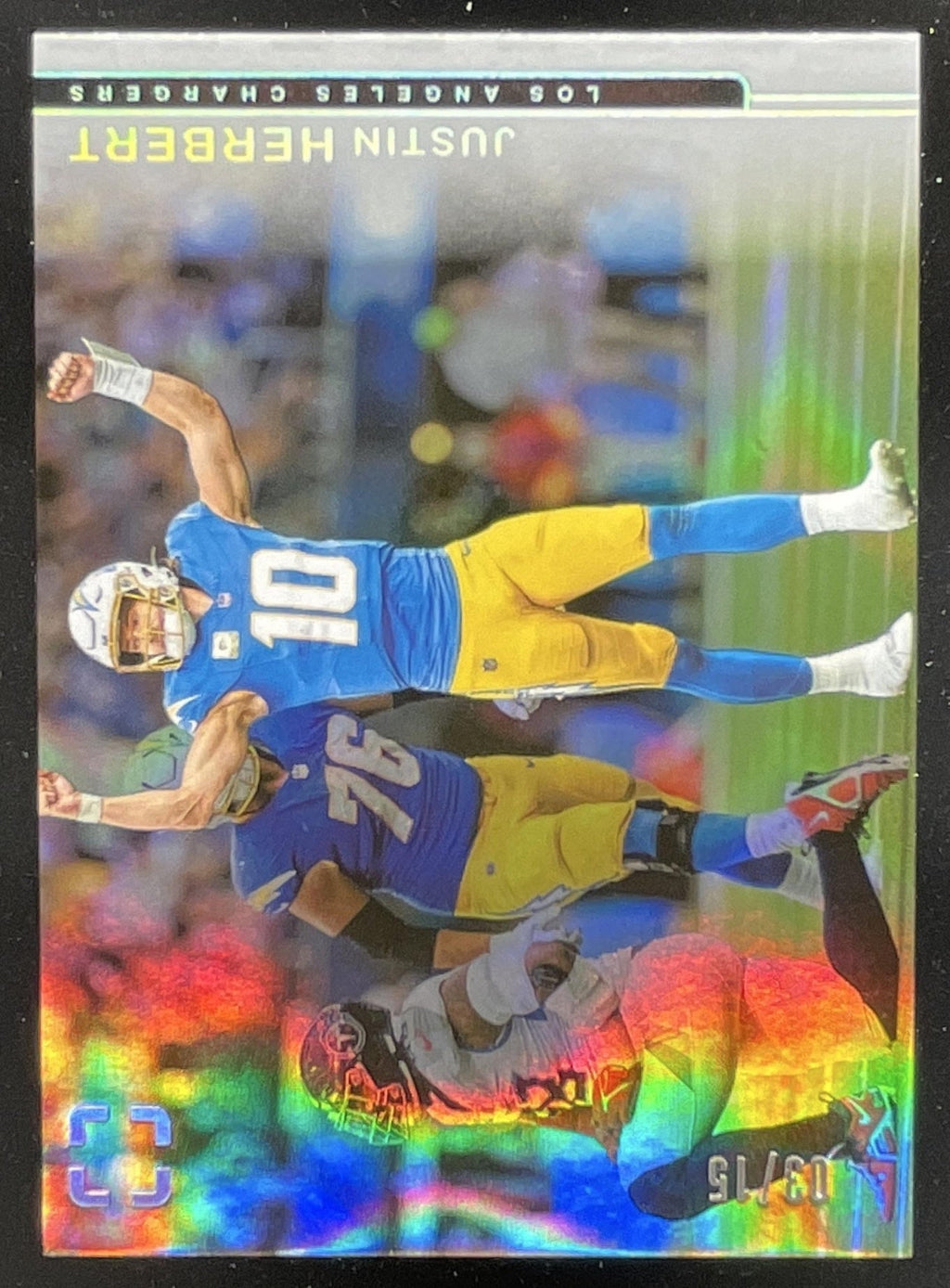 2025 Panini PhotoGenic Horizontal Silver #110 Justin Herbert /15 product image 1, provided for visual reference and product