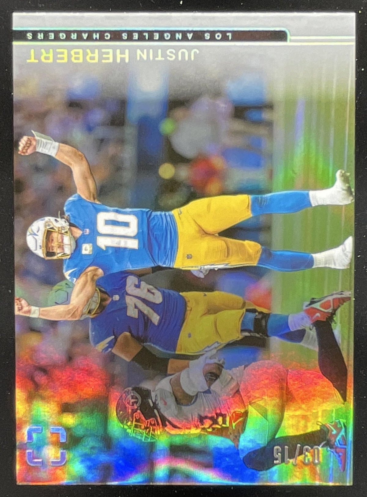 2025 Panini PhotoGenic Horizontal Silver #110 Justin Herbert /15 product image 1, provided for visual reference and product
