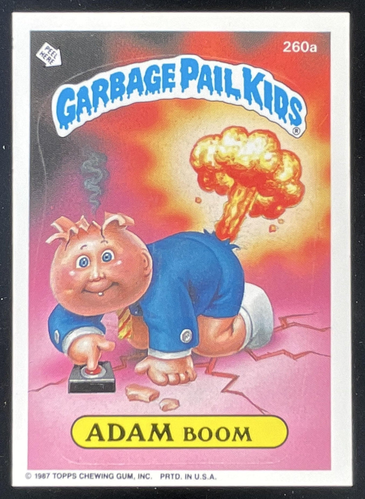 1987 Topps Garbage Pail Kids Series 7 #260a Adam Boom product image 1, provided for visual reference and product detail