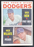 1964 Topps #14 Dodgers 1964 Rookie Stars Dick Nen Nick Willhite RC product image 1, provided for visual reference and