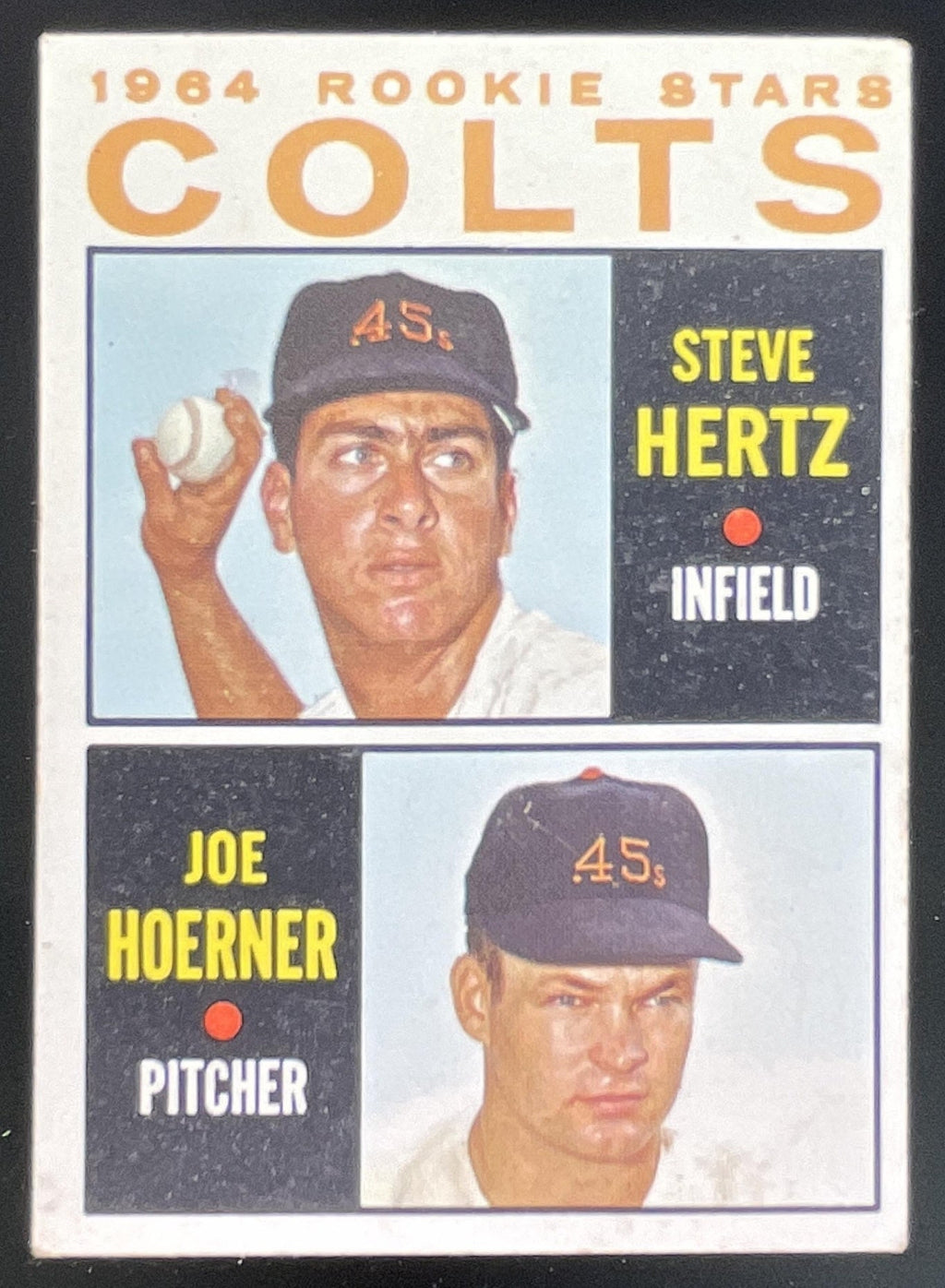 1964 Topps #544 Colts 1964 Rookie Stars Steve Hertz Joe Hoerner RC product image 1, provided for visual reference and