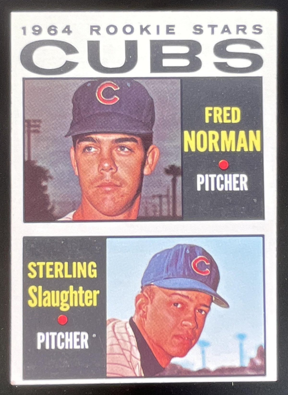 1964 Topps #469 Cubs 1964 Rookie Stars Fred Norman Sterling Slaughter RC product image 1, provided for visual reference and