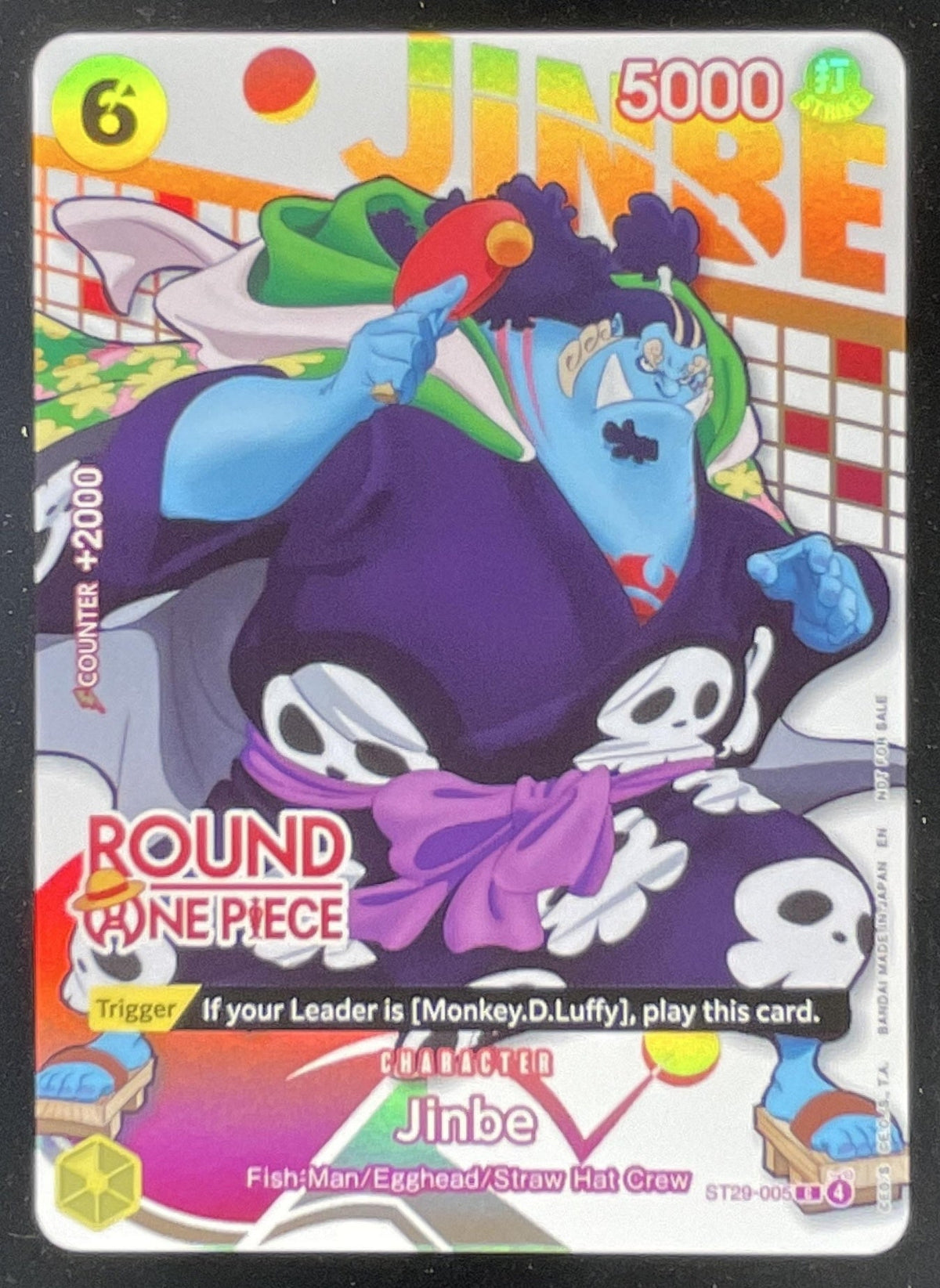 2026 One Piece Round 1 Promo Pack Common #ST29-005 Jinbe product image 1, provided for visual reference and product detail