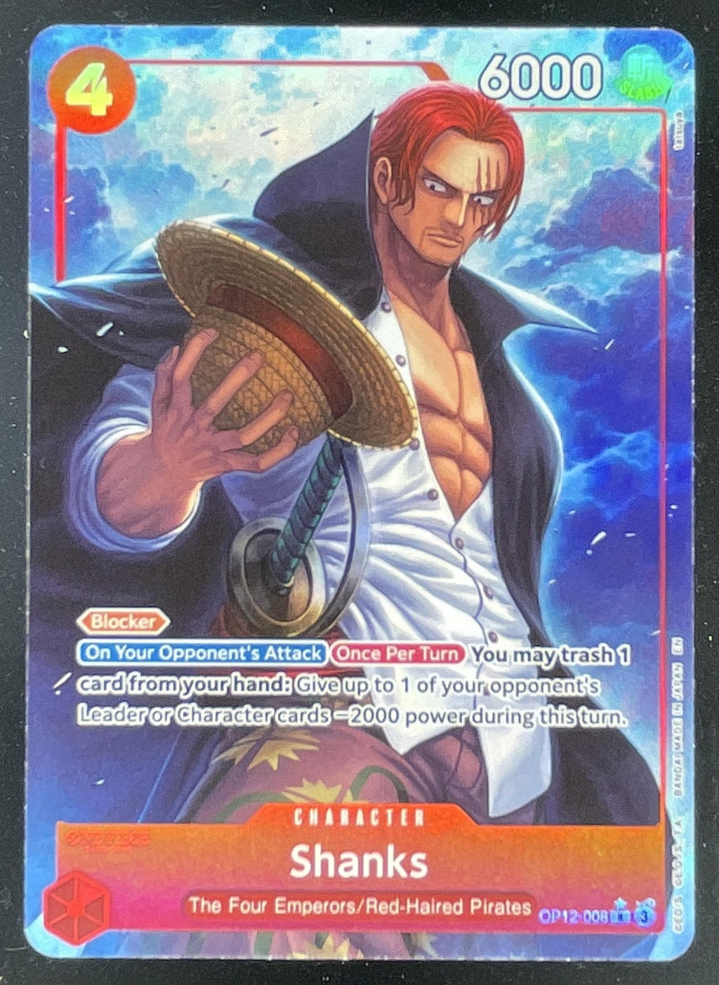 2025 One Piece Legacy of the Master Alternate Art #OP12-008 Shanks product image 1, provided for visual reference and