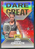 2025 Topps UFC Chrome Dare to Be Great Red, White & Blue Joanna Jedrzejczyk /88 product image 1, provided for visual