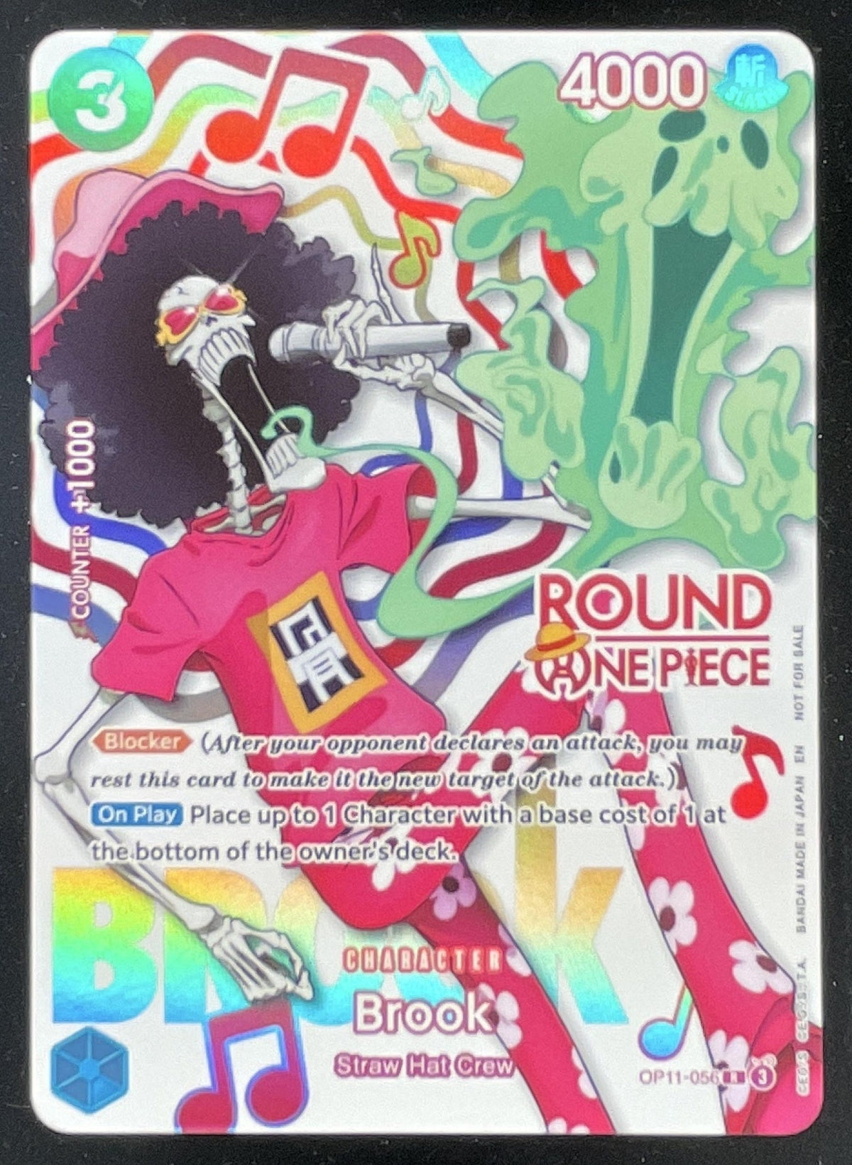 2026 One Piece Round 1 Promo Pack Rare #OP11-056 Brook product image 1, provided for visual reference and product detail