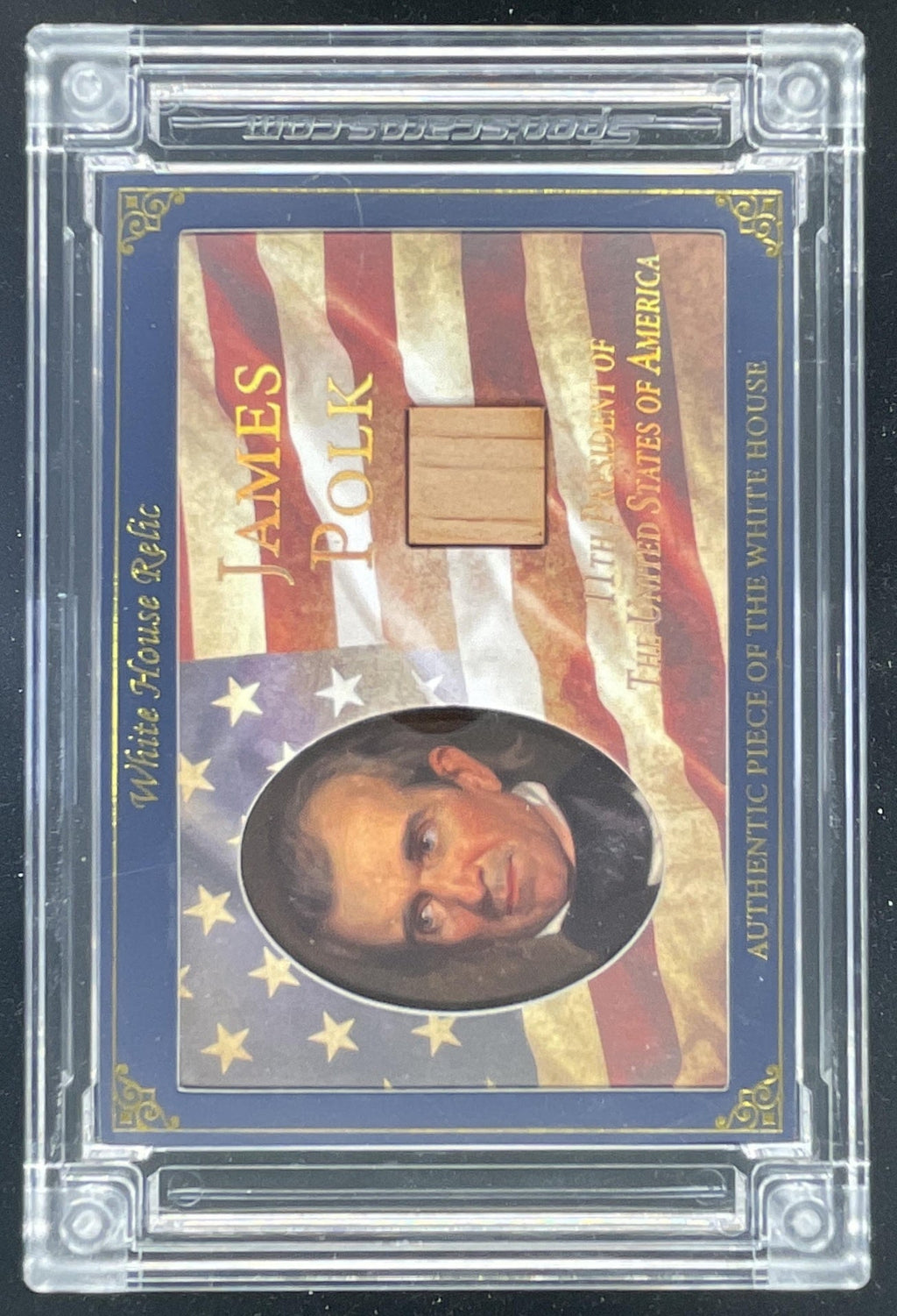 2025 A Word From Potus White House Relic WHR Gold #WHR-JPH James Polk /149 product image 1, provided for visual reference