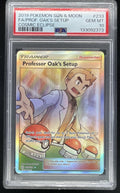 2019 Pokemon Sun & Moon Cosmic Eclipse #233/236 Professor Oak's Setup PSA 10 product image 1, provided for visual reference