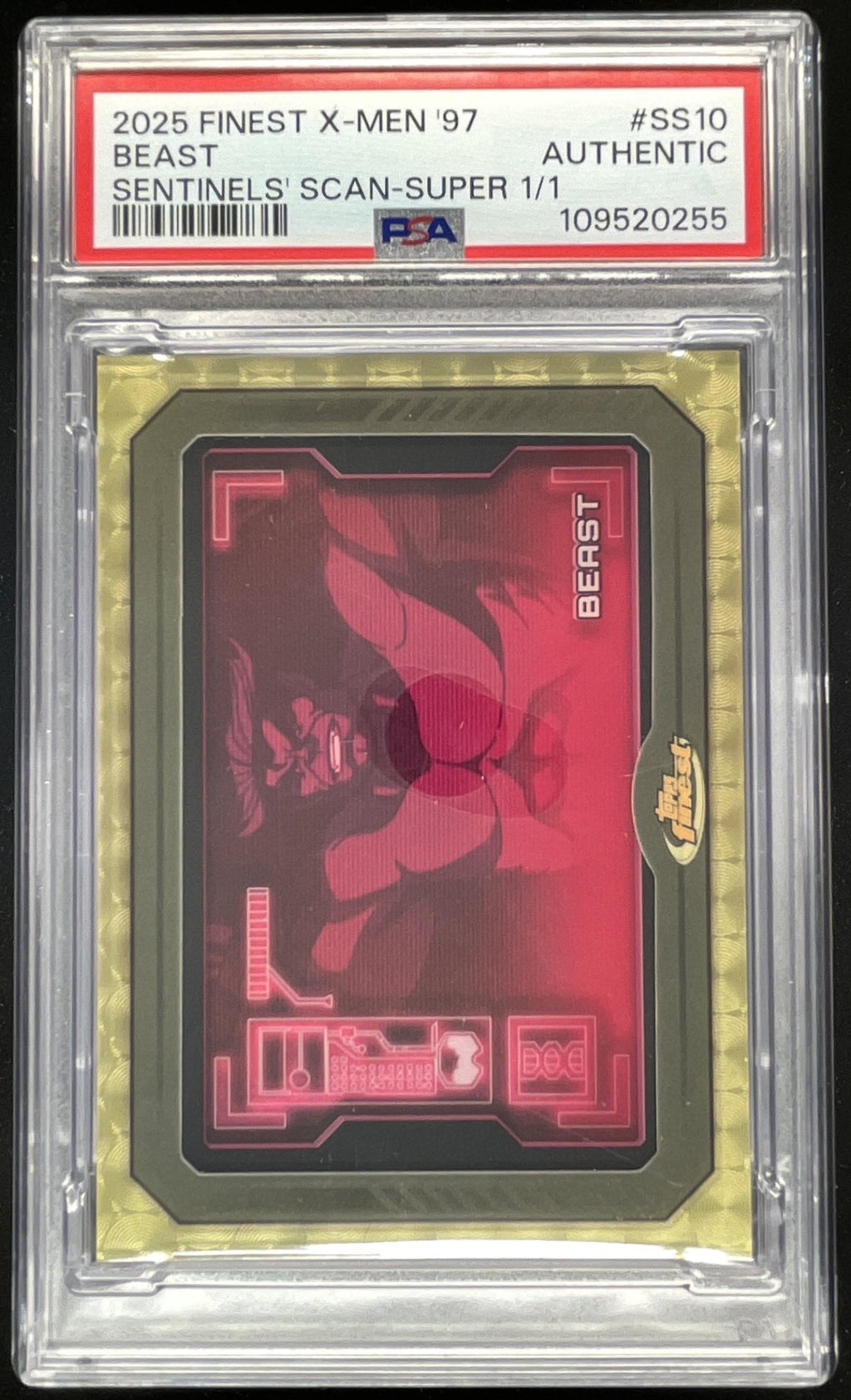 2025 Topps Finest X-Men '97 Sentinels' Scan Superfractor Beast 1/1 PSA Authentic product image 1, provided for visual