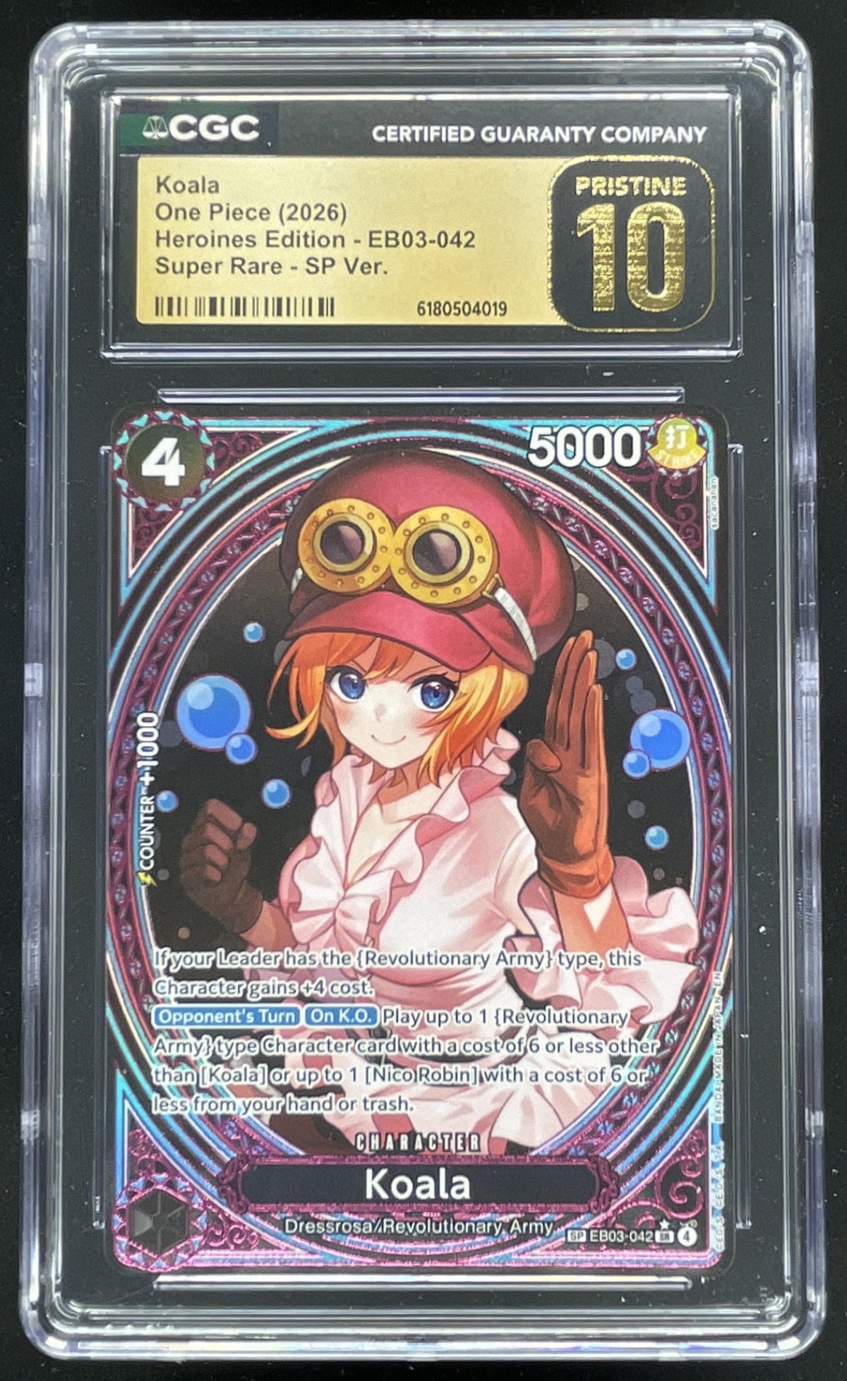 2026 One Piece Heroines Edition Super Rare #EB03-042 Koala CGC 10 product image 1, provided for visual reference and product