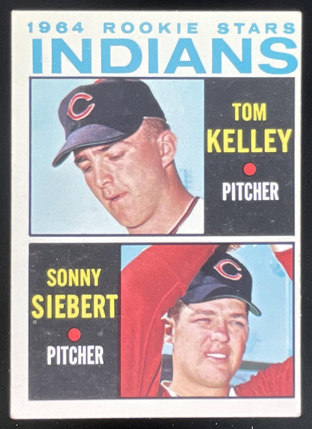 1964 Topps #552 Indians 1964 Rookie Stars Tom Kelley Sonny Siebert RC product image 1, provided for visual reference and