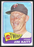 1965 Topps #62 Jim Kaat product image 1, provided for visual reference and product detail review