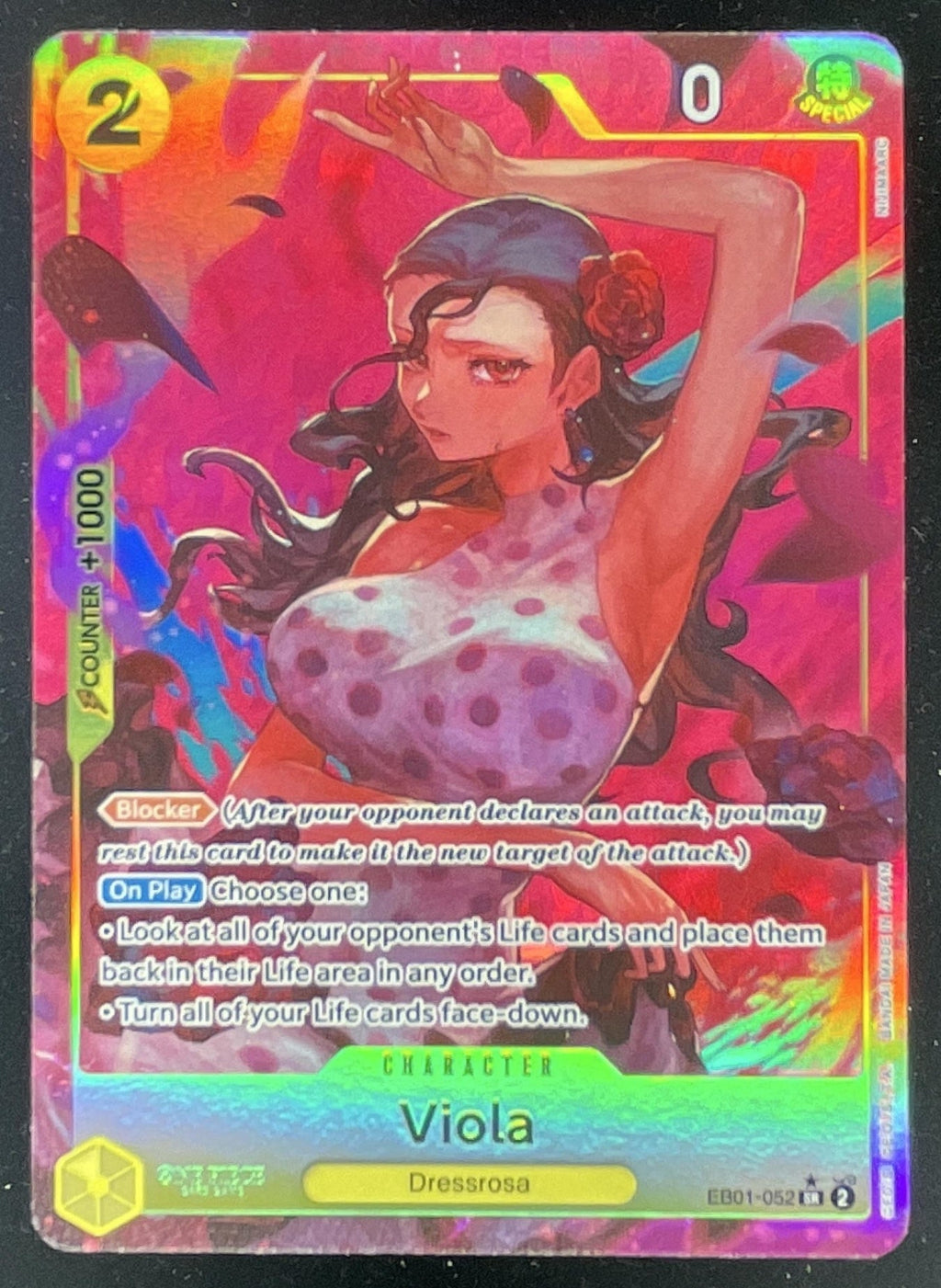2024 One Piece Eb01-extra Booster -memorial Collection- 052 Viola Alternate Art product image 1, provided for visual