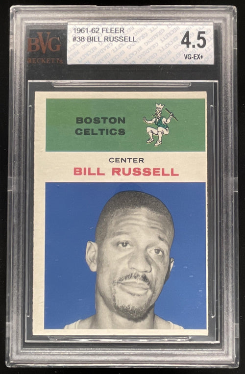 1961-62 Fleer #38 Bill Russell BGS 4.5 product image 1, provided for visual reference and product detail review