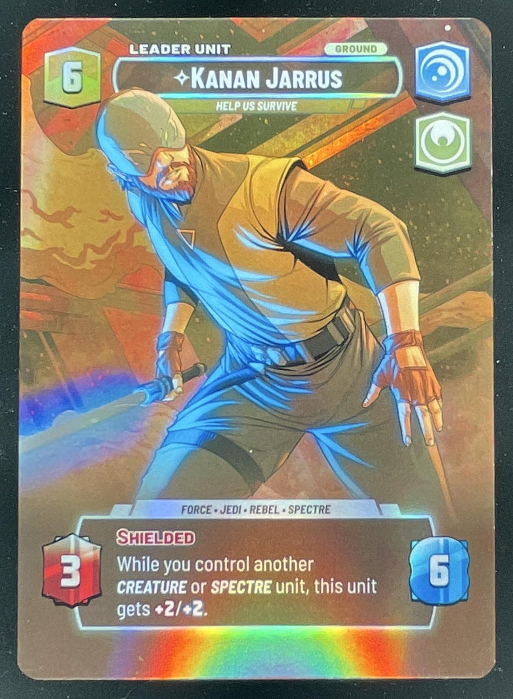 2025 Star Wars Unlimited Kanan Jarrus Help Survive Showcase Legends of the Force product image 1, provided for visual
