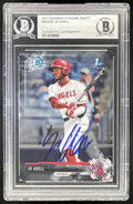 2017 Bowman Draft Chrome #95 Jo Adell RC Base w/on card Auto Beckett Authentic product image 1, provided for visual