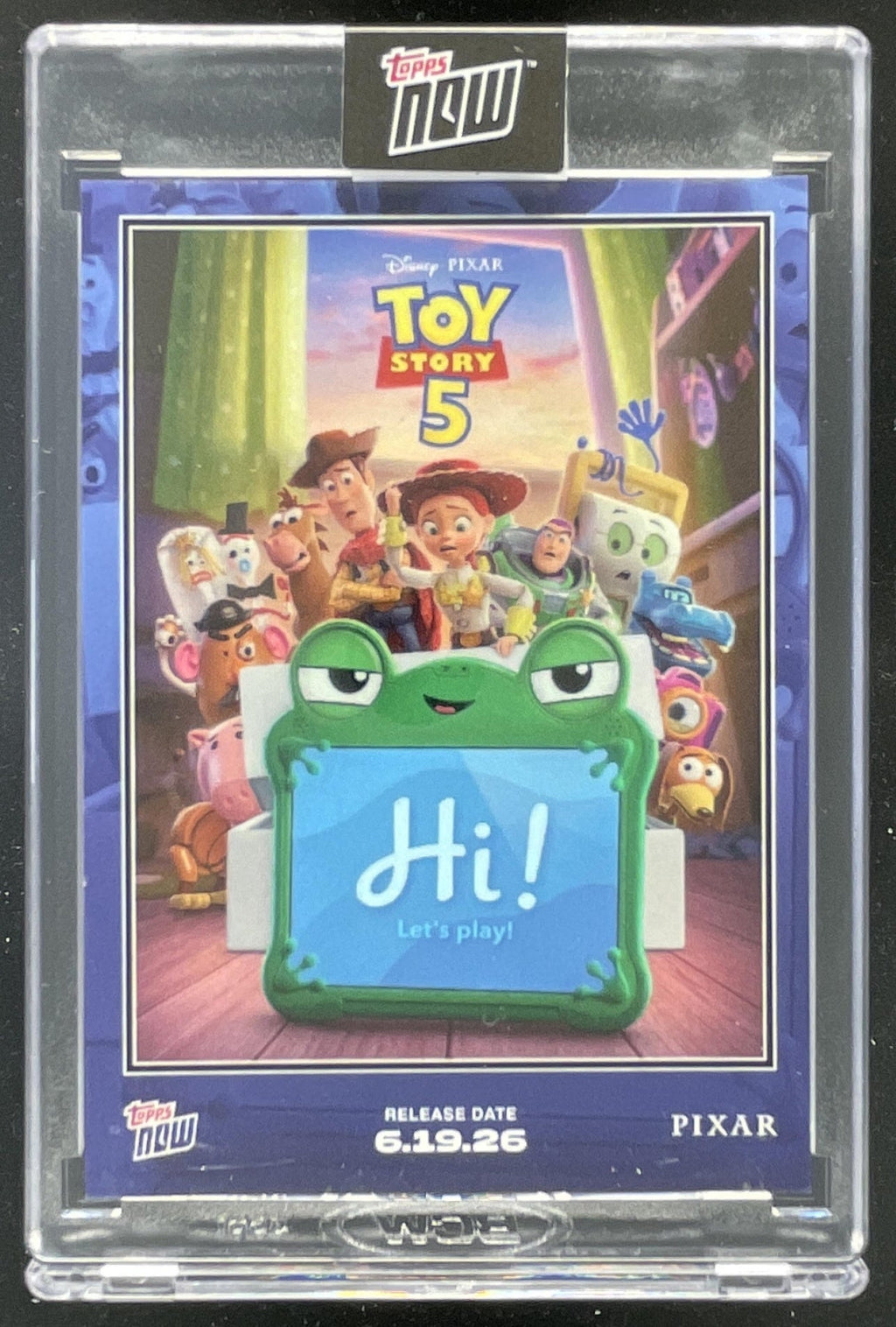 2026 Topps Now Pixar Encased Card #TS501 Toy Story 5 product image 1, provided for visual reference and product detail review