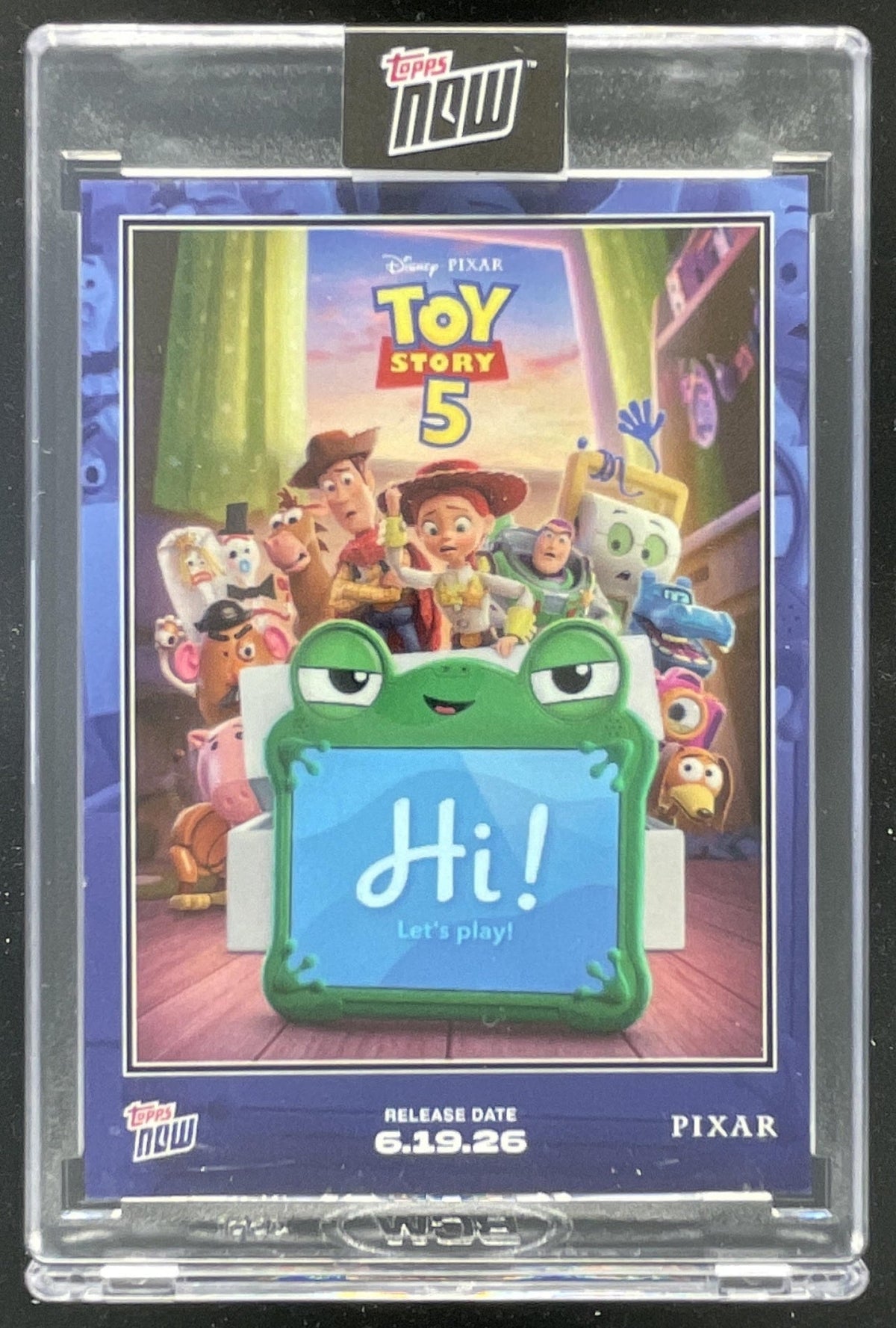 2026 Topps Now Pixar Encased Card #TS501 Toy Story 5 product image 1, provided for visual reference and product detail review