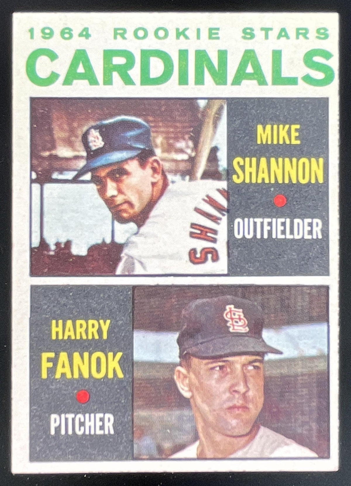1964 Topps #262 Cardinals 1964 Rookie Stars Mike Shannon Harry Fanok RC product image 1, provided for visual reference and