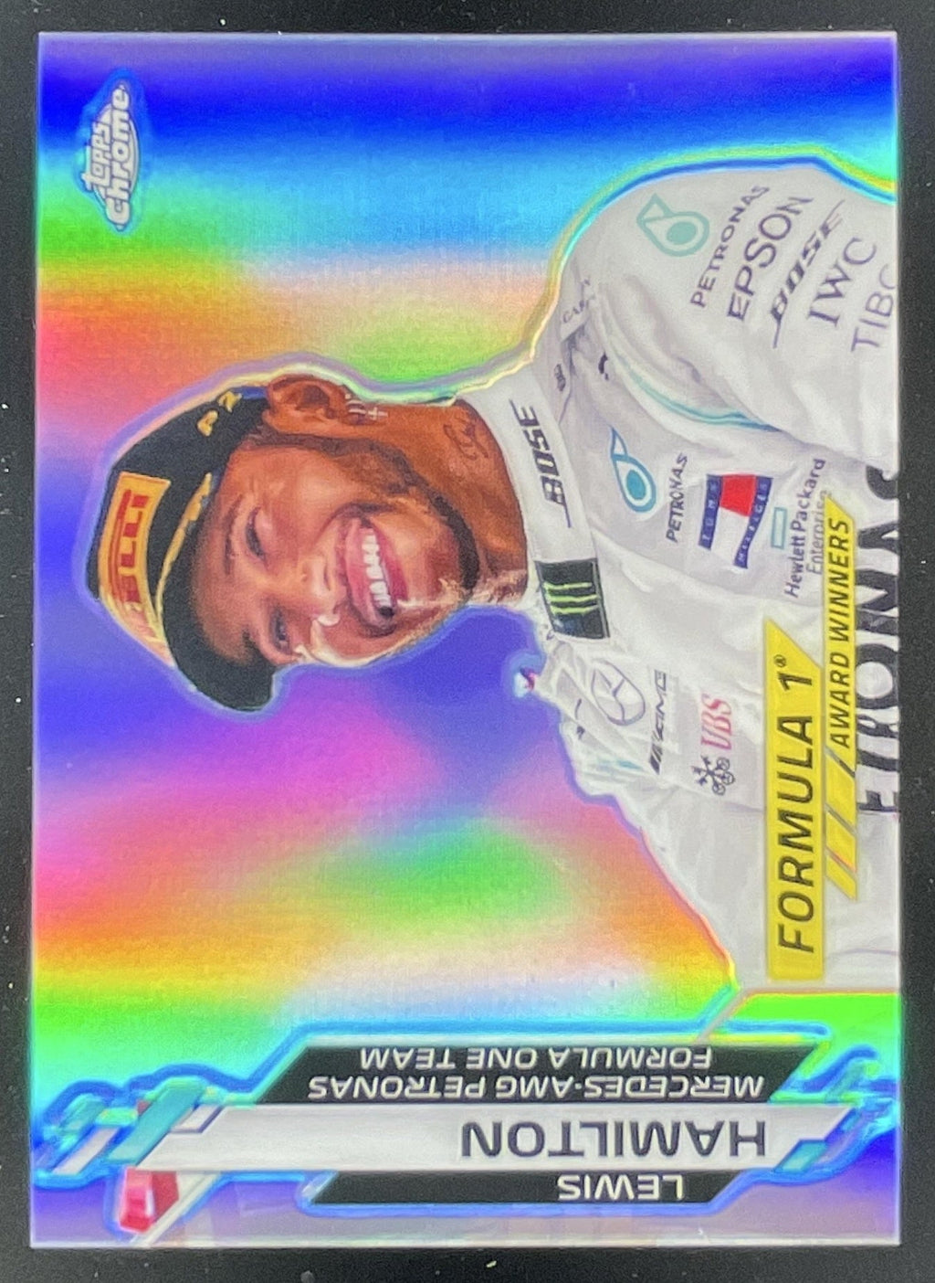 2020 Topps Chrome Formula 1 Refractor #197 Lewis Hamilton Award Winner product image 1, provided for visual reference and