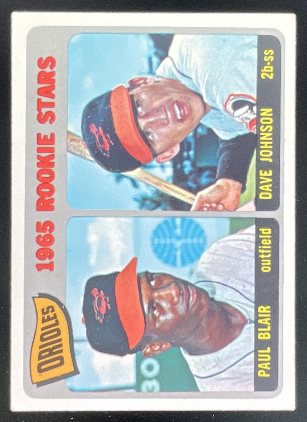 1965 Topps #473 Orioles 1965 Rookie Stars Paul Blair Dave Johnson RS, RC product image 1, provided for visual reference and