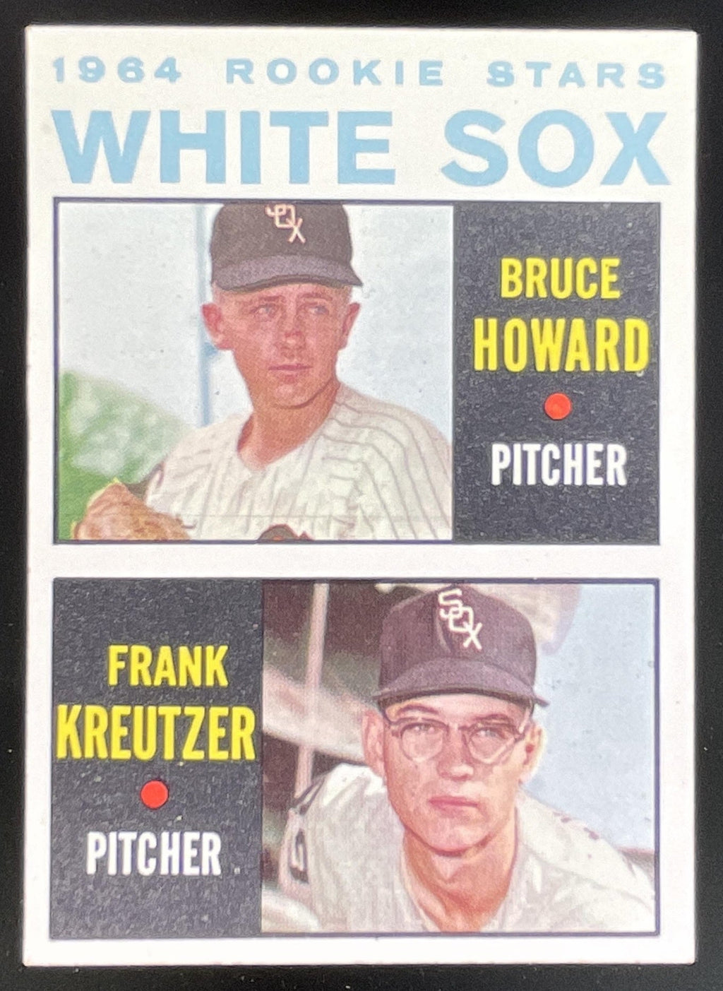 1964 Topps #107 White Sox 1964 Rookie Stars Bruce Howard Frank Kreutzer RC product image 1, provided for visual reference