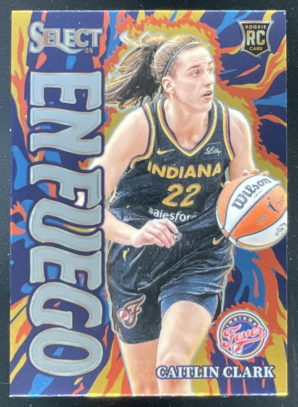 2024 Panini Select WNBA En Fuego #14 Caitlin Clark RC product image 1, provided for visual reference and product detail