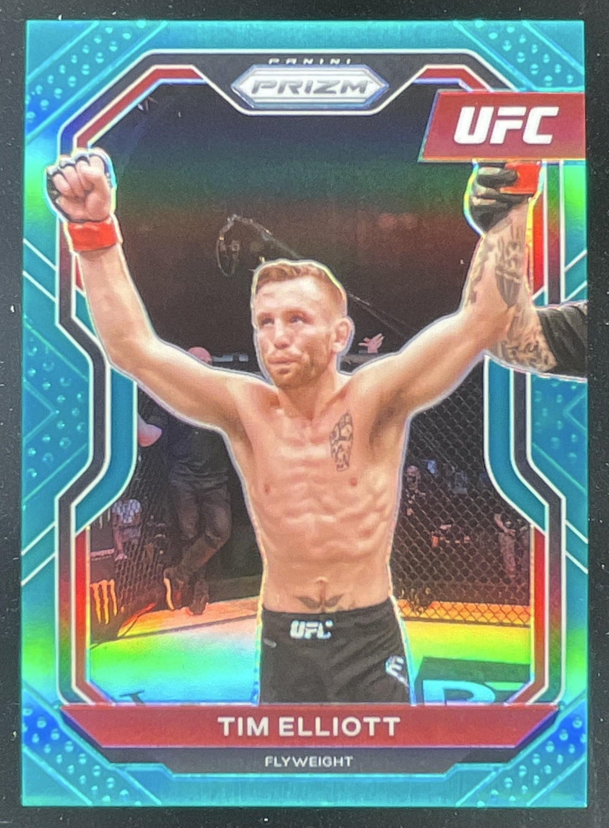 2021 Panini Prizm UFC Teal Prizms #40 Tim Elliott RC /49 product image 1, provided for visual reference and product detail