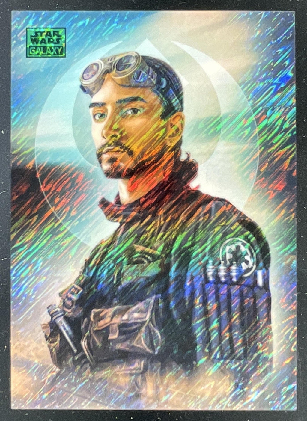 2026 Topps Chrome Star Wars Galaxy Rogue One Green Shimmer Bodhi Rook /199 product image 1, provided for visual reference