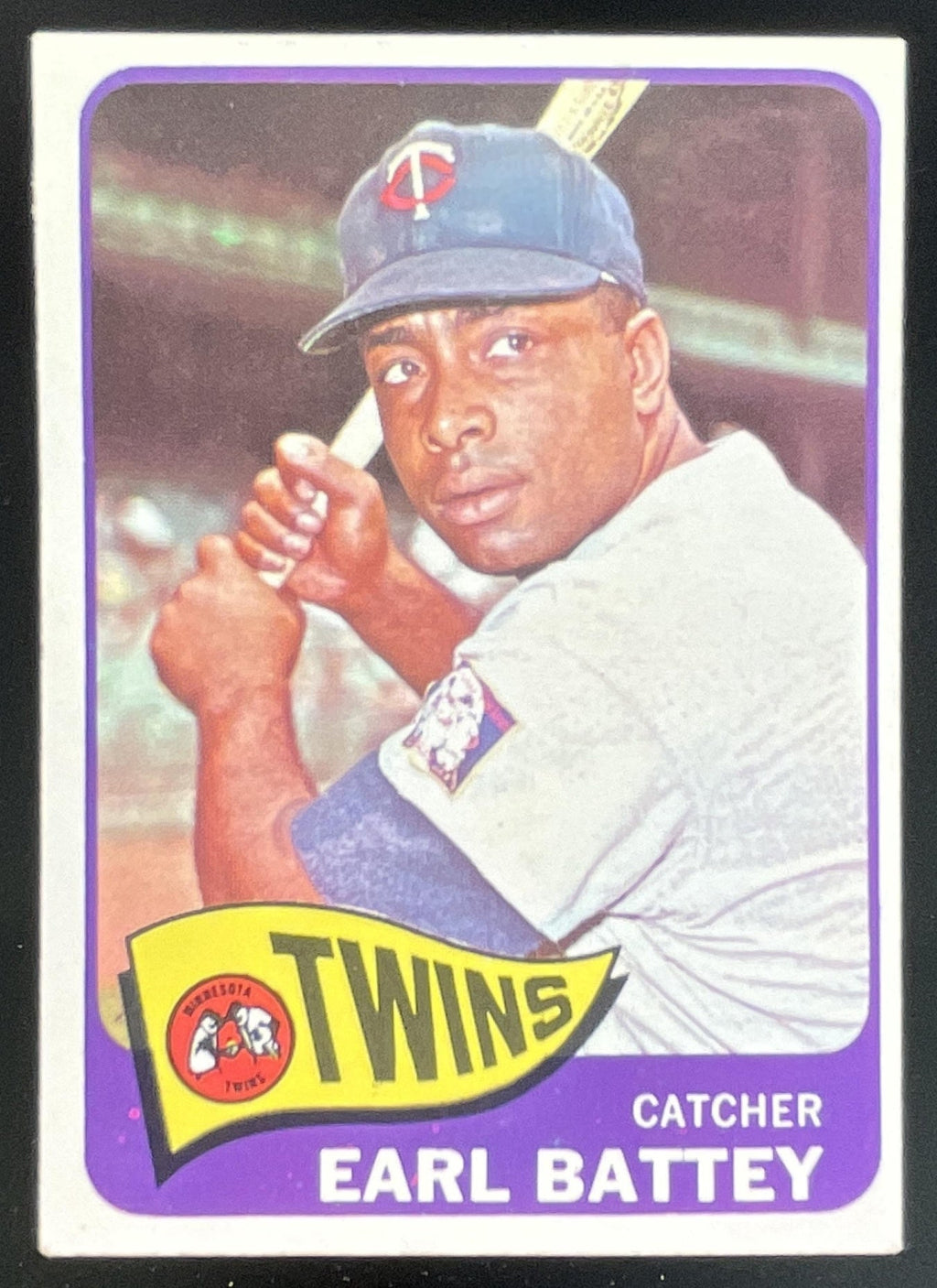 1965 Topps #490 Earl Battey product image 1, provided for visual reference and product detail review