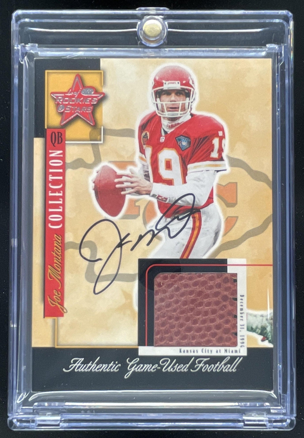2000 Leaf Rookies & Stars Joe Montana Collection #MC-4 Joe Montana /125 product image 1, provided for visual reference and