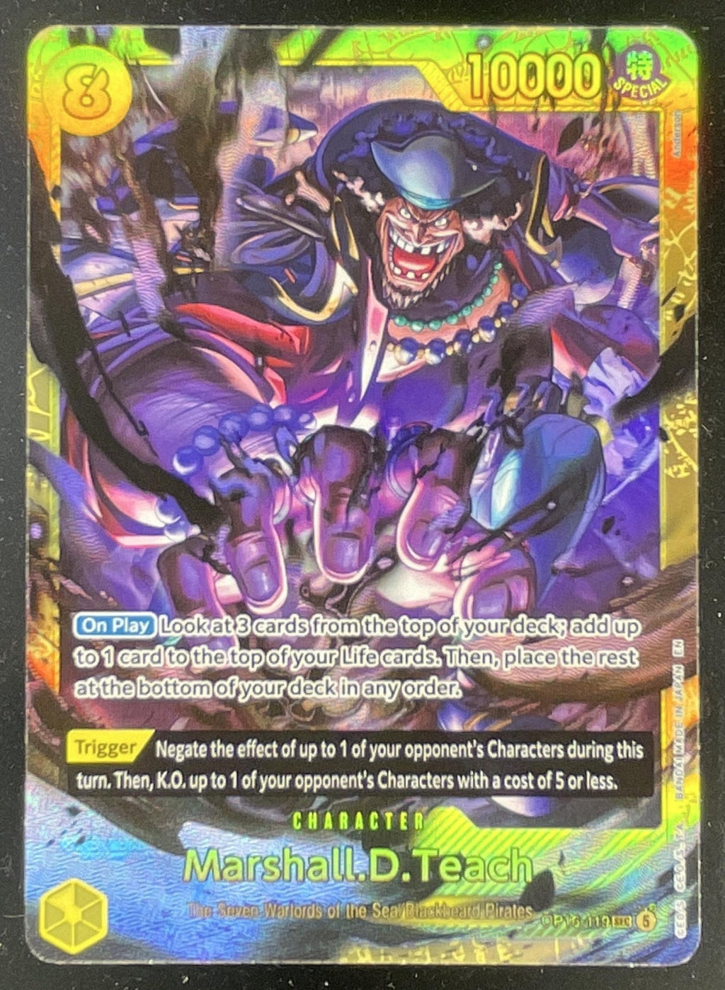 2026 One Piece The Time of Battle Secret Rare #OP16-119 Marshall.D.Teach product image 1, provided for visual reference and