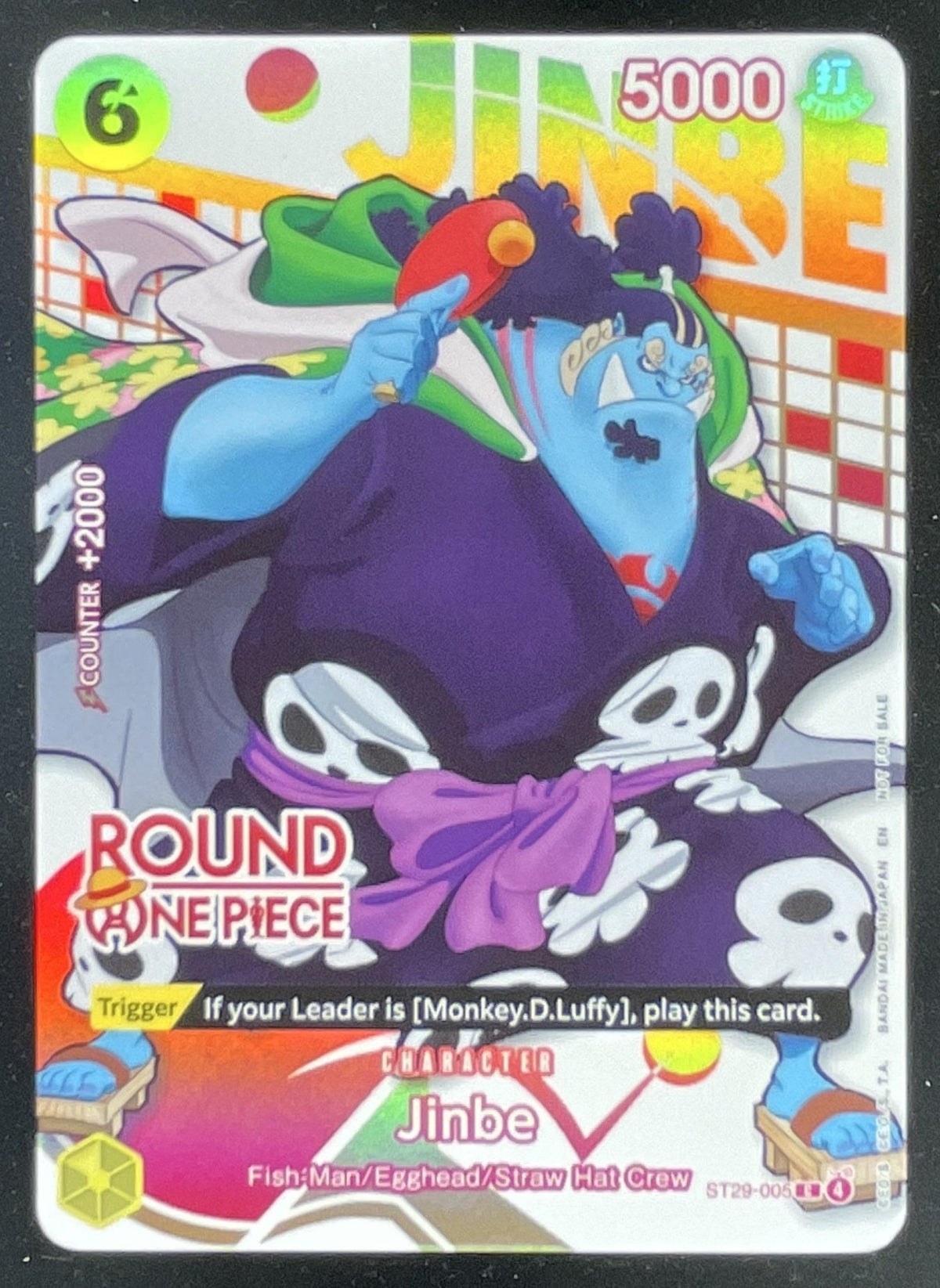 2026 One Piece Round 1 Promo Pack Common #ST29-005 Jinbe product image 1, provided for visual reference and product detail