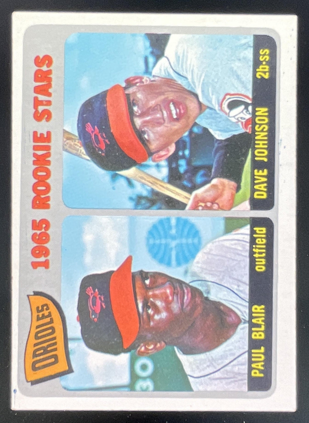 1965 Topps #473 Orioles 1965 Rookie Stars Paul Blair Dave Johnson RS, RC product image 1, provided for visual reference and