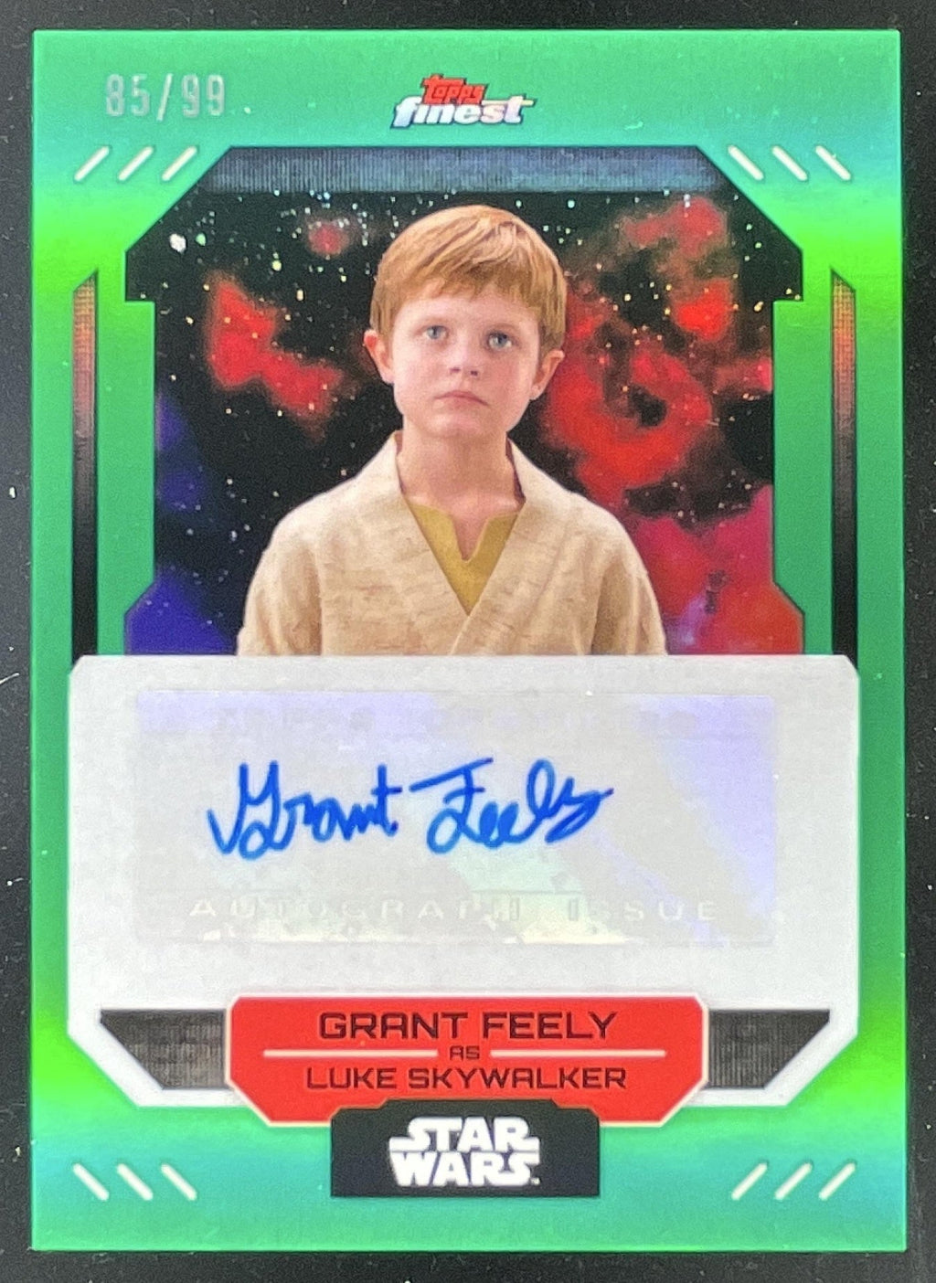2023 Topps Finest Star Wars Finest Autographs Green #FA-GF Grant Feely Auto /99 product image 1, provided for visual