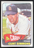 1965 Topps #373 Curt Simmons product image 1, provided for visual reference and product detail review