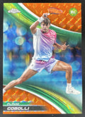 2025 Topps Chrome Orange Geometric Refractor #48 Flavio Cobolli RC /25 product image 1, provided for visual reference and