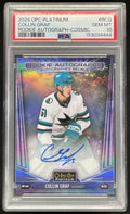 2024 O-Pee-Chee Platinum Rookie Auto Cosmic #R-CG Collin Graf RC Auto /50 PSA 10 product image 1, provided for visual